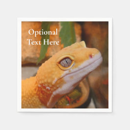 Servilleta De Papel Gecko de leopardo amarillo