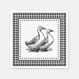 Servilleta De Papel Geese Gingham