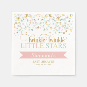 Servilleta De Papel Gemelos de estrellas brillantes baby shower cualqu