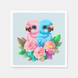 Servilleta De Papel Gemelos de loro para bebés