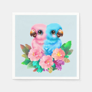 Servilleta De Papel Gemelos de loro para bebés