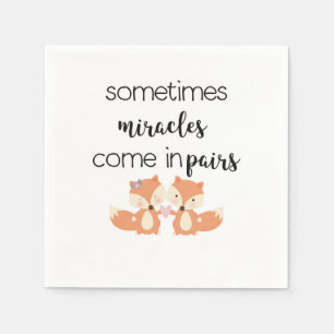 Servilleta De Papel Gemelos del chica del muchacho