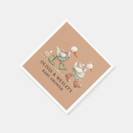 Servilleta De Papel Gemelos Silly Goose Twins Baby Baby Shower