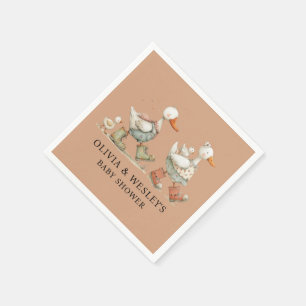Servilleta De Papel Gemelos Silly Goose Twins Baby Baby Shower