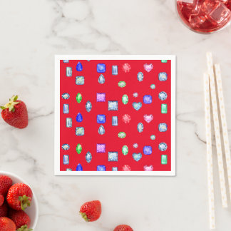 Servilleta De Papel Gemstone y Jewels Red