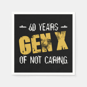 Servilleta De Papel Gen X 60 Cumpleaños