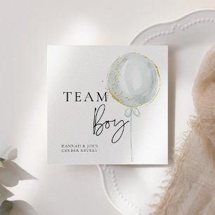Servilleta De Papel Género de globo rosa y azul revelan a Team Boy