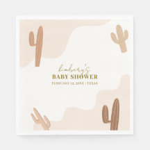 Género Neutral Moderno Boho Cactus Baby Shower