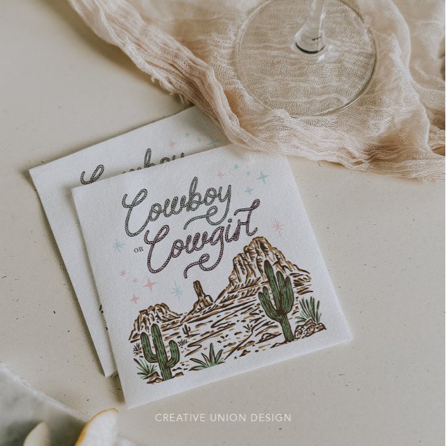 Servilleta De Papel Género occidental revela vaquero o vaquera de duch (Subido por el creador)