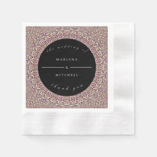 Servilleta De Papel Génesis romántica Mandala suave rosa negro
