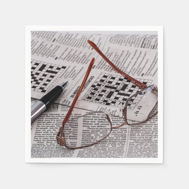 Servilleta De Papel Genio de cruz de palabras (Anverso)