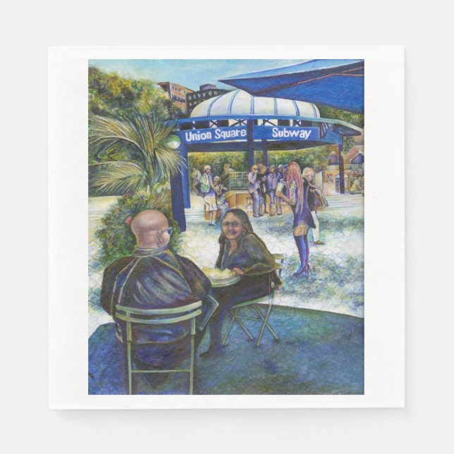 Servilleta De Papel Gente apasionada jugando en el parque, Nueva York (Anverso)