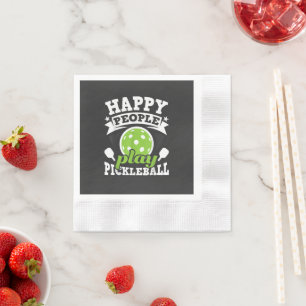 Servilleta De Papel Gente Feliz Juega Pickleball - Jugador de Paleta