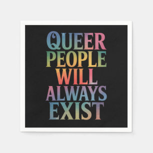 Servilleta De Papel Gente queer siempre existirá aliado Orgullo LGBTQI