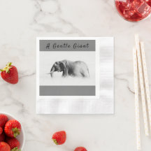 Gentle Giant Elephant foto de alta clave con texto