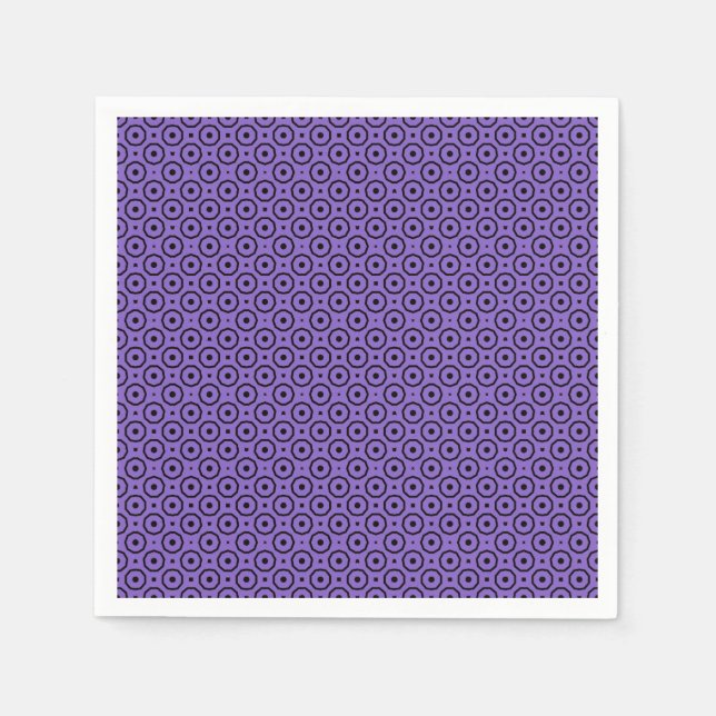 Servilleta De Papel Geo morado y negro (Anverso)