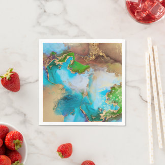 Servilleta De Papel Geode faux moda de agata de piedra verde púrpura a