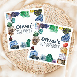 Servilleta De Papel Geology Birthday Rocks Dig Party Napkins