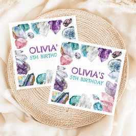 Servilleta De Papel Geology Girl Birthday Gem Dig Party Napkins