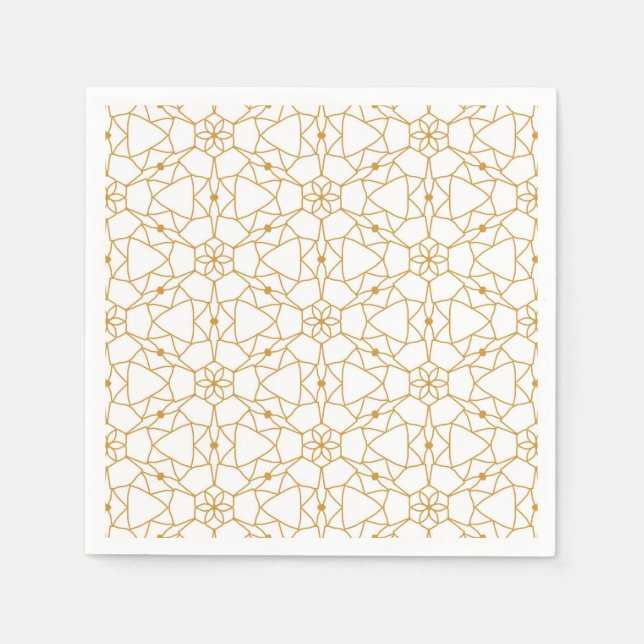 Servilleta De Papel Geometría amarilla (Anverso)