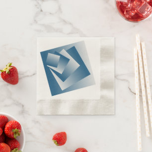 Servilleta De Papel Geometría azul turquesa
