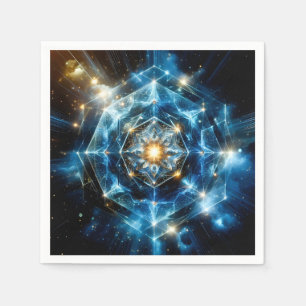 Servilleta De Papel Geometría Cósmica Mandala Estrella Universo Abstra