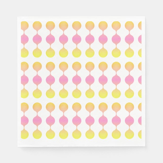 Servilleta De Papel Geometría temática de verano (Anverso)