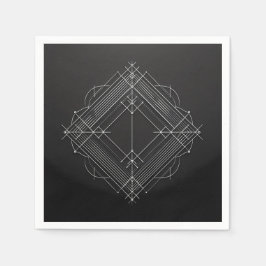 Servilleta De Papel Geometric Filigree Diamond
