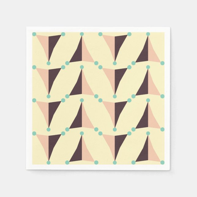 Servilleta De Papel Geometric pattern in retro vibe (Anverso)