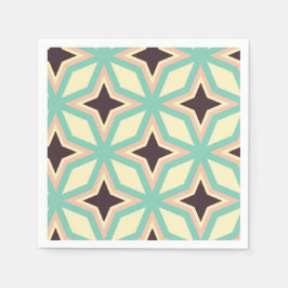 Servilleta De Papel Geometric pattern with alternating dark star shape