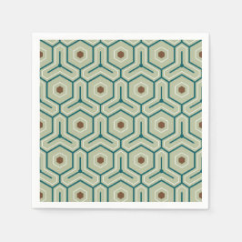 Servilleta De Papel Geometric pattern with interlocking hexagons
