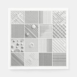 Servilleta De Papel Geometric Texture Grid 
