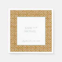 Servilleta De Papel Geometric Wedding Paper Napkin
