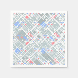 Servilleta De Papel Geométrico abstracto moderno.