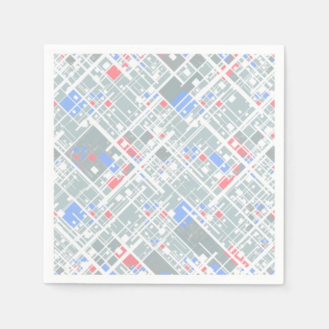Servilleta De Papel Geométrico abstracto moderno. (Anverso)