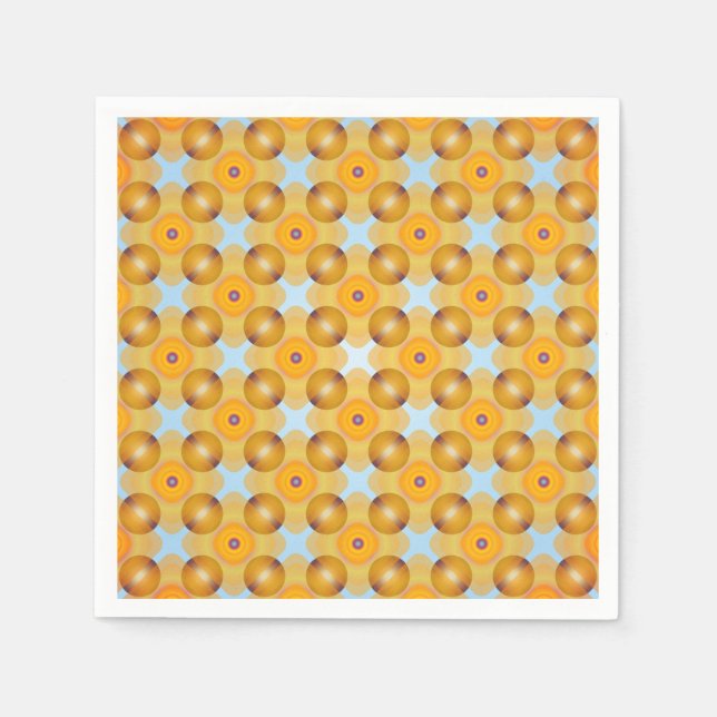 Servilleta De Papel Geométrico amarillo inusual (Anverso)
