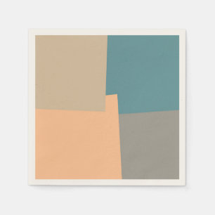 Servilleta De Papel Geométrico de los colores retro modernos