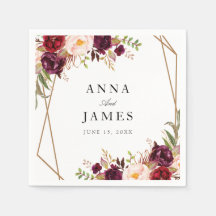 geométrico floral burdeos y rojo