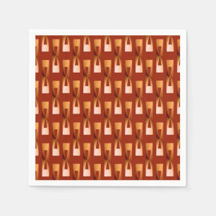 Servilleta De Papel Geométrico metálico Art Deco - Cobre y óxido