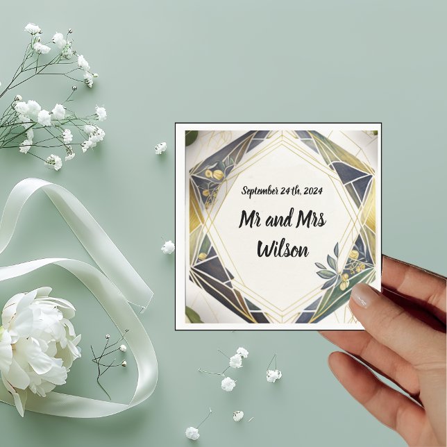 Servilleta De Papel Geométrico moderno con toallas de flores pequeñas (Subido por el creador)