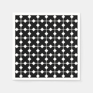 Servilleta De Papel Geométrico moderno, diamantes - blancos y negros