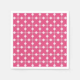 Servilleta De Papel Geométrico moderno, diamantes - rosa de la fresa