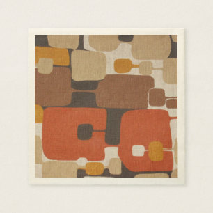 Servilleta De Papel geométrico retro 70s