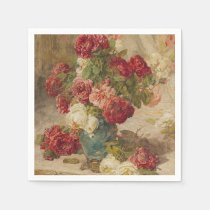 Servilleta De Papel Georges Jeannin - Una vida tranquila con Rosas en 