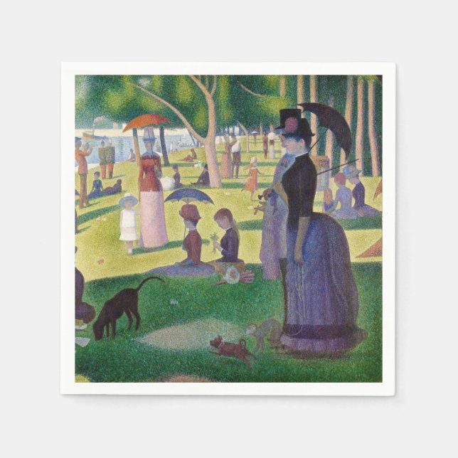 Servilleta De Papel Georges Seurat - Domingo en La Grande Jatte (Anverso)