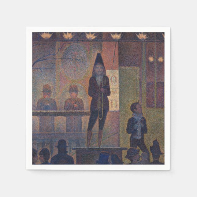 Servilleta De Papel Georges Seurat - Espectáculo de circo (Anverso)