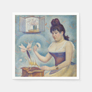 Servilleta De Papel Georges Seurat - Joven mujer empolvándose