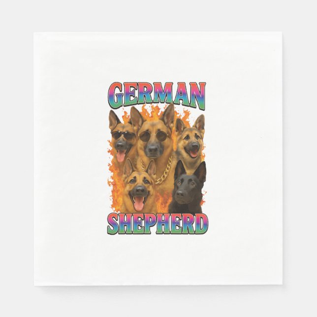 Servilleta De Papel German Shepherd (Anverso)