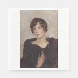 Servilleta De Papel Gertie en un catre de pieles (por Isaac Israels)