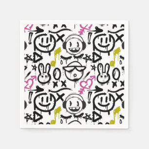 Servilleta De Papel GFT01-Graffiti principalmente negro